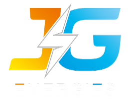 Logo blanc JG Energies, plombier aux Essart-en-Bocage